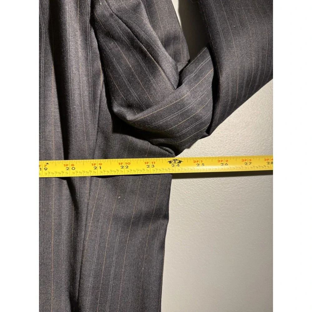 Lauren Ralph Lauren Men's 44R Gray Pinstripe Wool Cashmere Sport‎ Coat Blazer